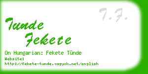 tunde fekete business card